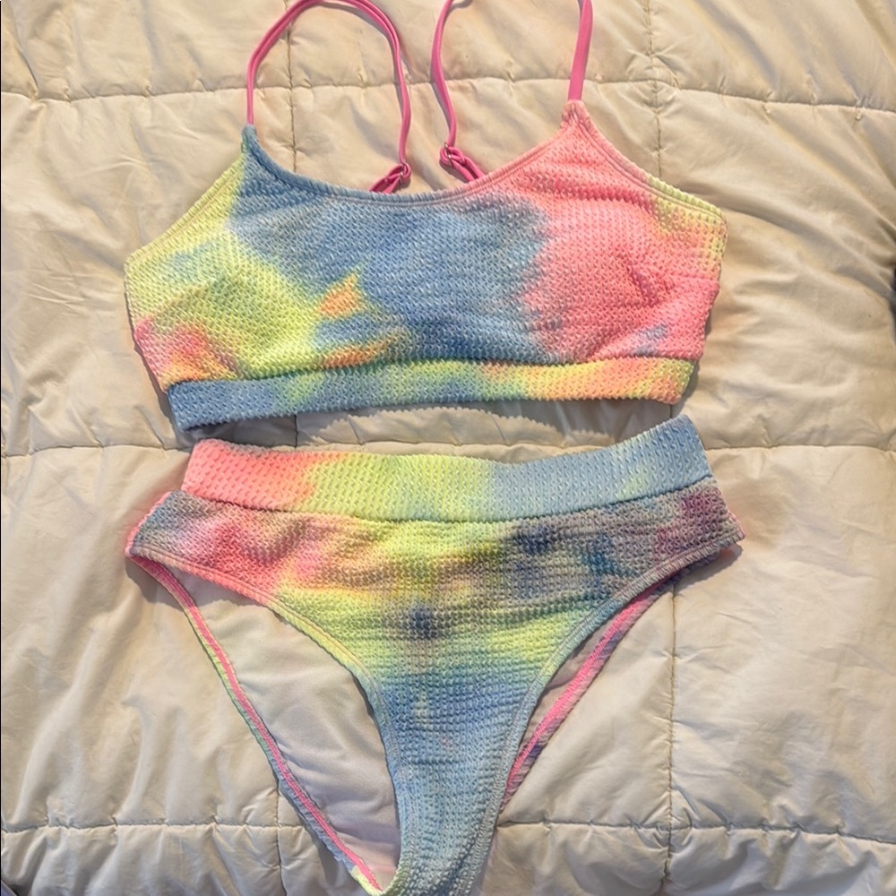 Colorful Tie-Dye Bikini Set